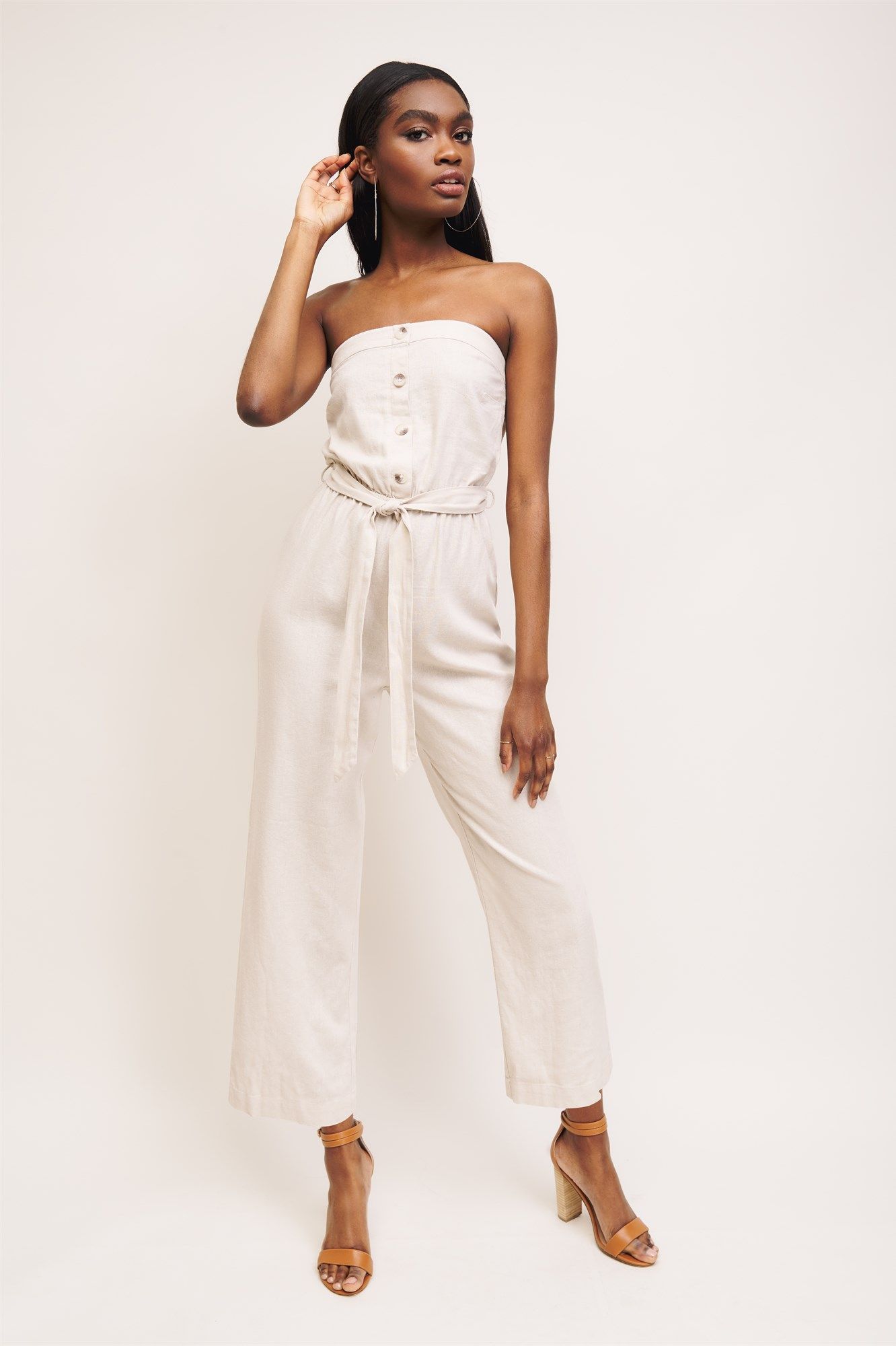 Jessie Linen Jumpsuit | Dynamite Clothing