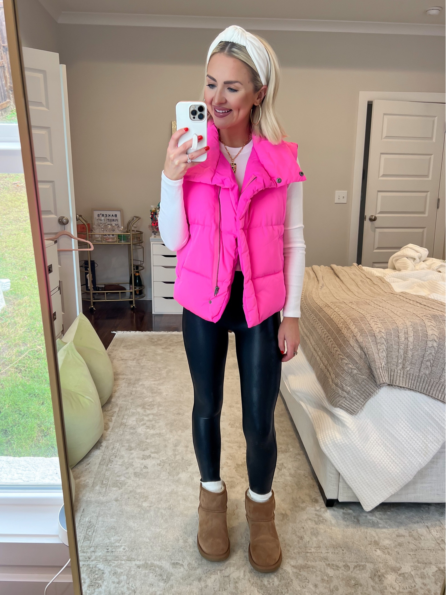 20% OFF spanx faux leather leggings 
Size: SM petite, size up IMO! They’re supposed to fit snug though 

#LTKSeasonal #LTKCyberWeek #LTKsalealert