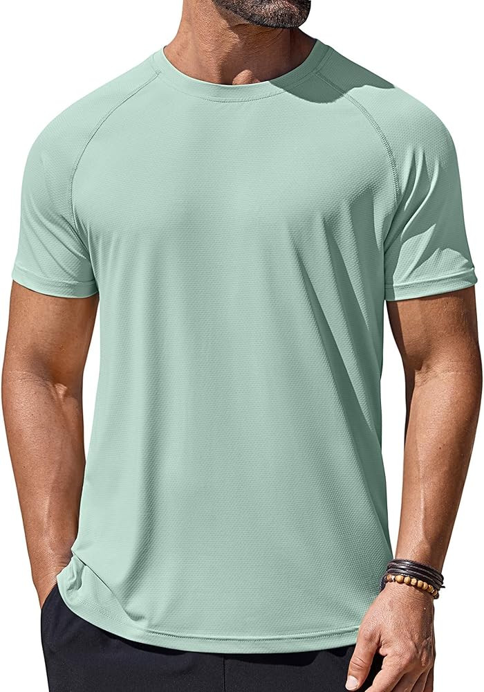 COOFANDY Mens Swim Shirt Short Sleeve UPF 50+ Sun Protection Shirt Rah Guard Athletic Quick Dry T... | Amazon (US)