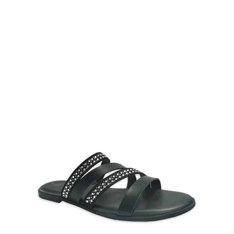 Time and Tru Women's Asymmetric Strappy Sandals | Walmart (US)