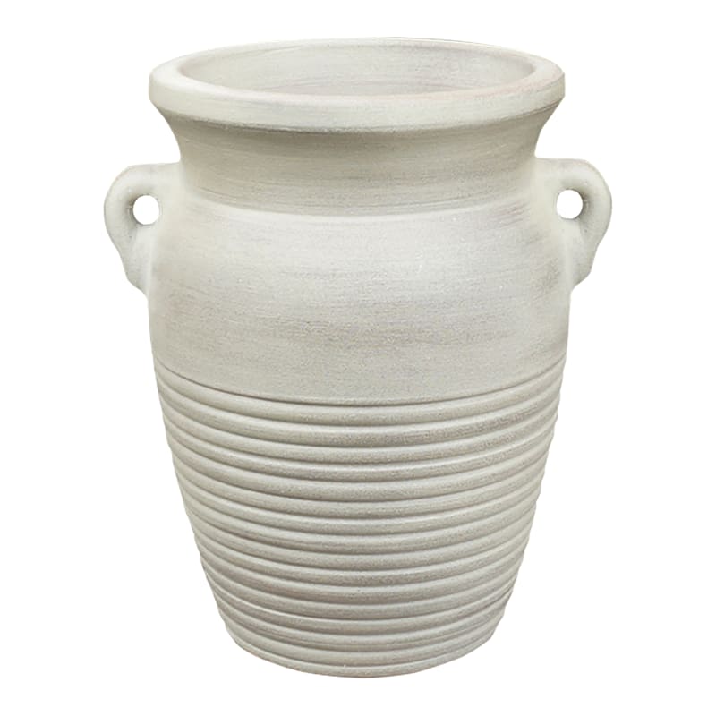 8.5 White Wash With Handle Pot | At Home