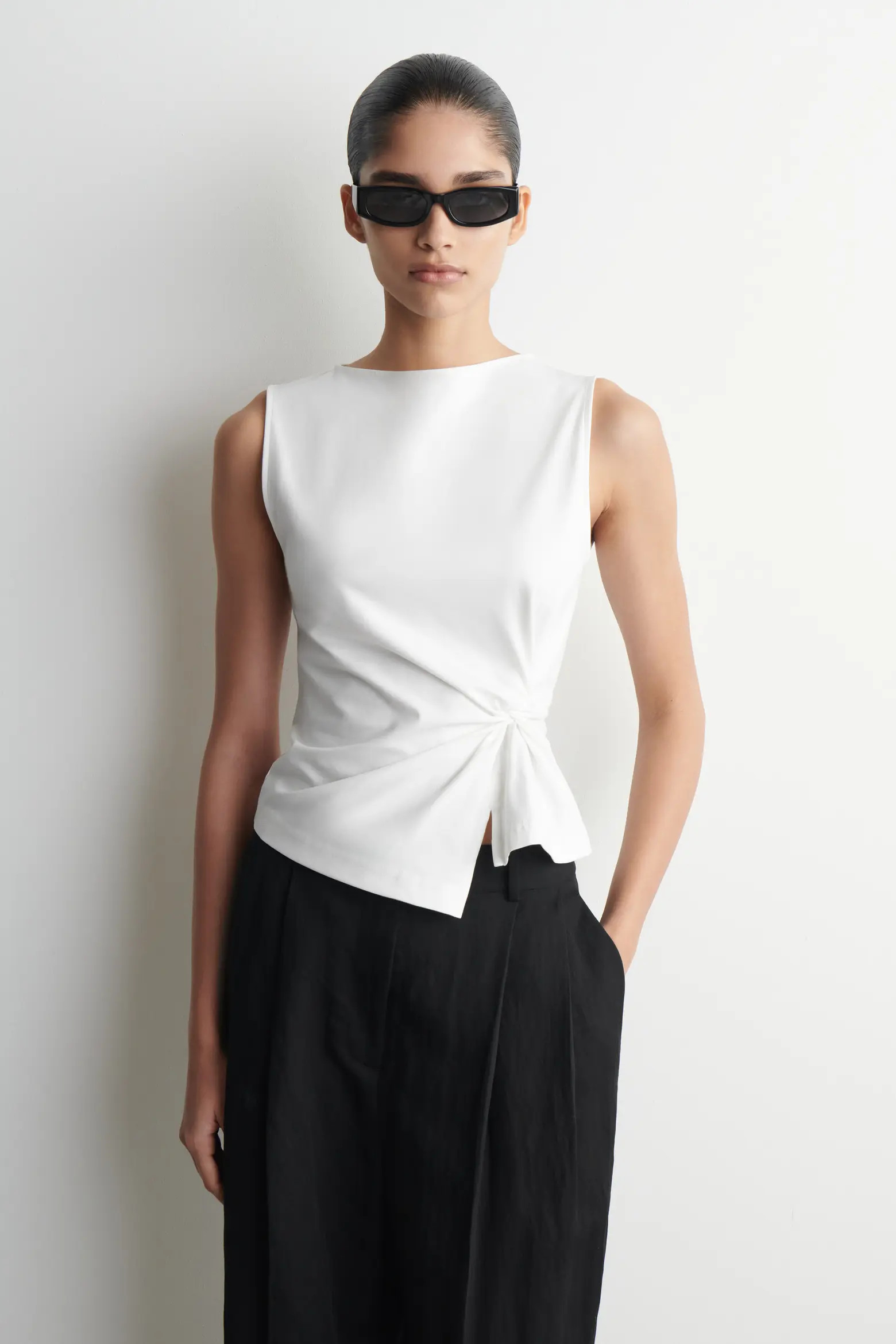 Twist-Detail Jersey Top (Women) | Nordstrom | Nordstrom
