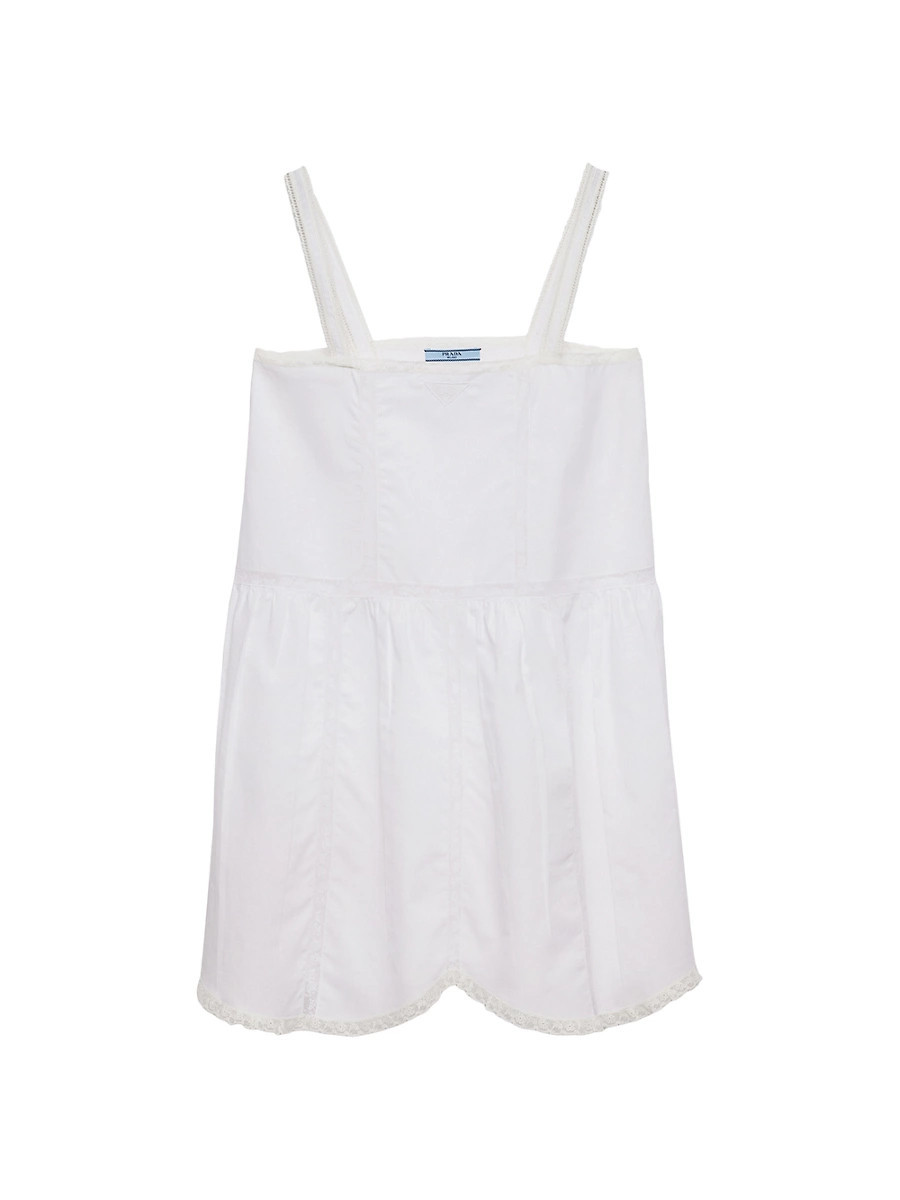 Women's Embroidered Vintage-Look Fabric Mini-Dress - White - Size 4 | Saks Fifth Avenue