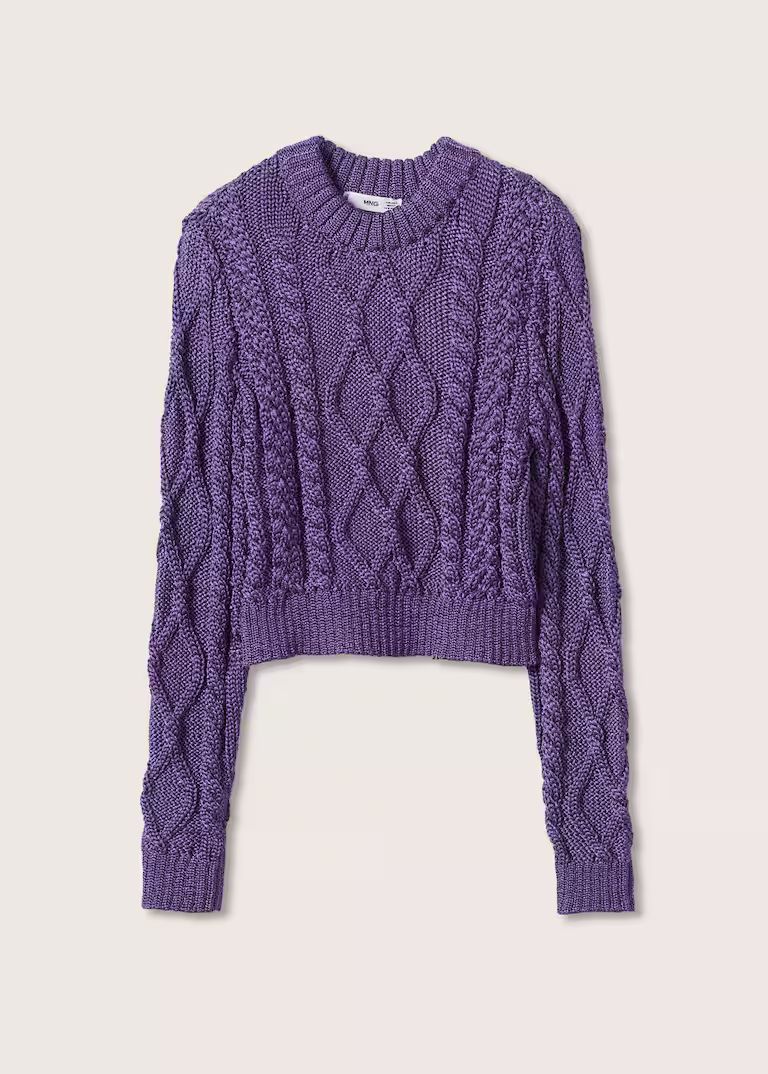 Metallic-knit sweater -  Women | Mango USA | MANGO (US)