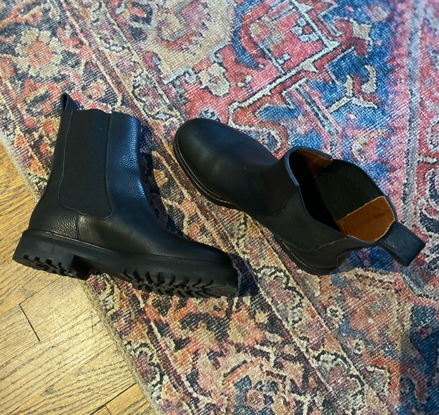 Shopbop Katerina Lug Sole Chelsea Boots, run true to size 

#LTKshoecrush