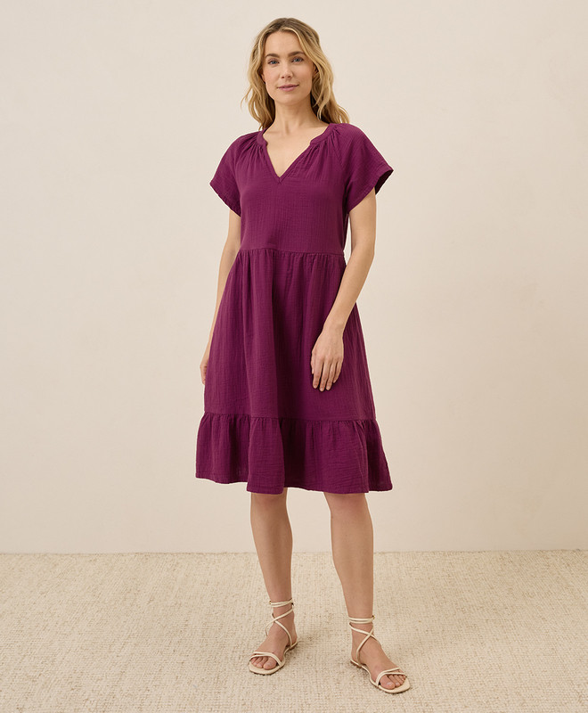 Women’s Coastal Double Gauze Breezy Dress made with Organic Cotton | Pact | Pact Apparel