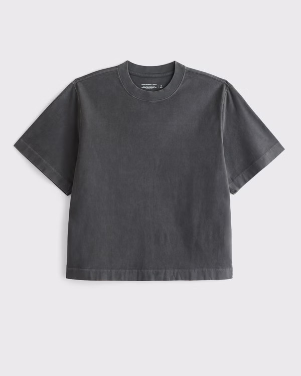 Premium Heavyweight Cropped Tee | Abercrombie & Fitch (US)