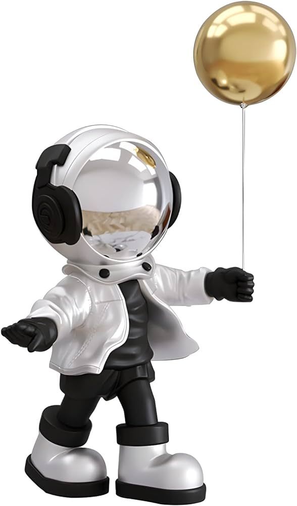 NUACOS Astronaut Figure Statue,Handle Balloon Resin Spaceman Sculpture,for Home Table Desktop Orn... | Amazon (US)