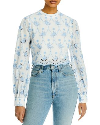 Cotton Eyelet Crop Top - 100% Exclusive | Bloomingdale's (US)