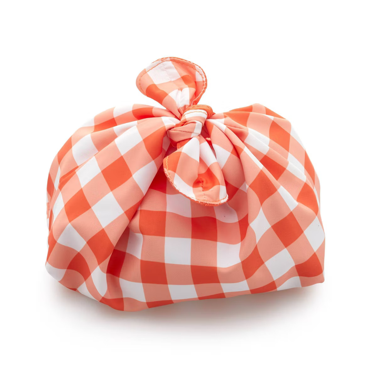 Tie Top Makeup Bag - Gingham Orange -  Ulta Beauty | Target