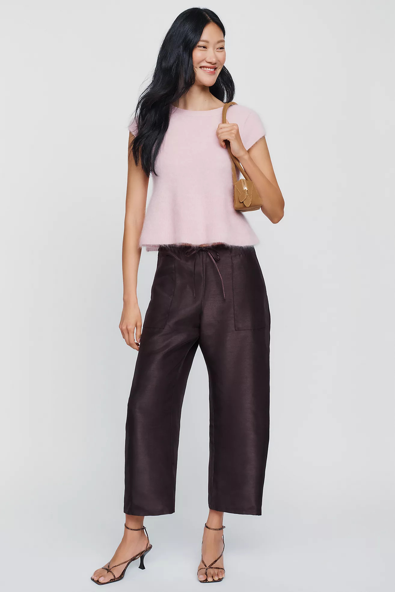 Maeve Marnie Taffeta Tapered Pants | Anthropologie (US)