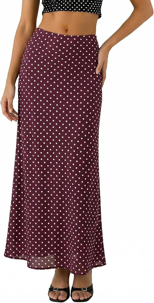 BLENCOT Womens Long Mesh Skirts Summer Boho Printed High Waisted A-Line Flowy Maxi Skirt for Beac... | Amazon (US)