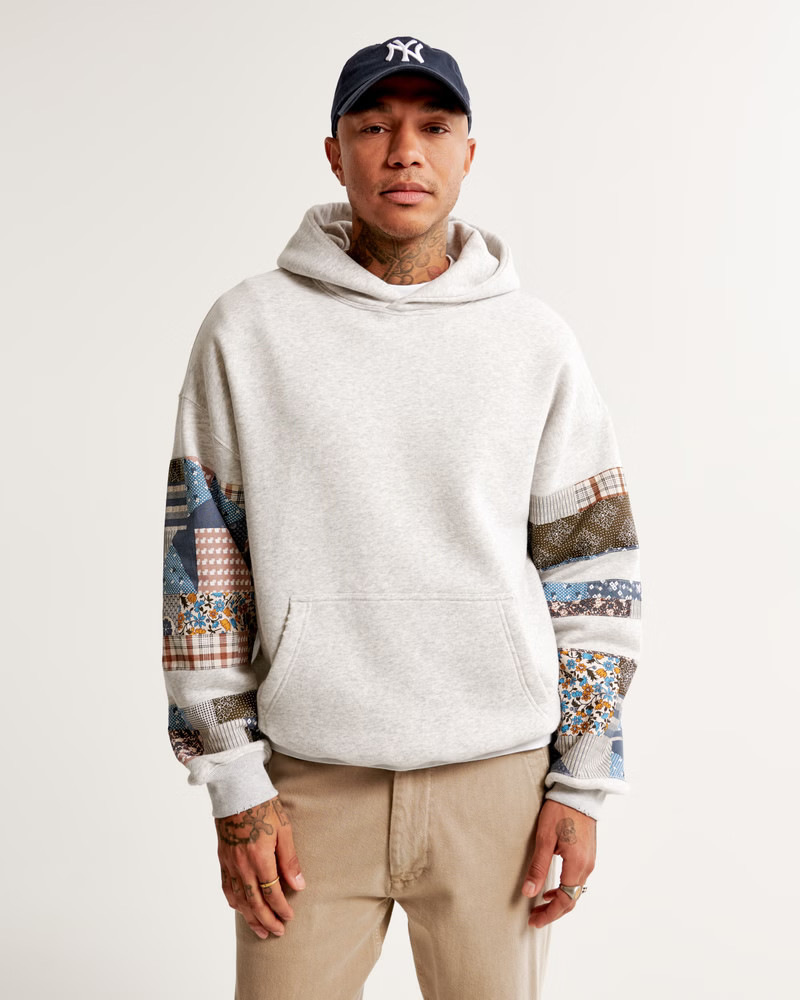 Men's Quilted Graphic Popover Hoodie | Men's Tops | Abercrombie.com | Abercrombie & Fitch (US)