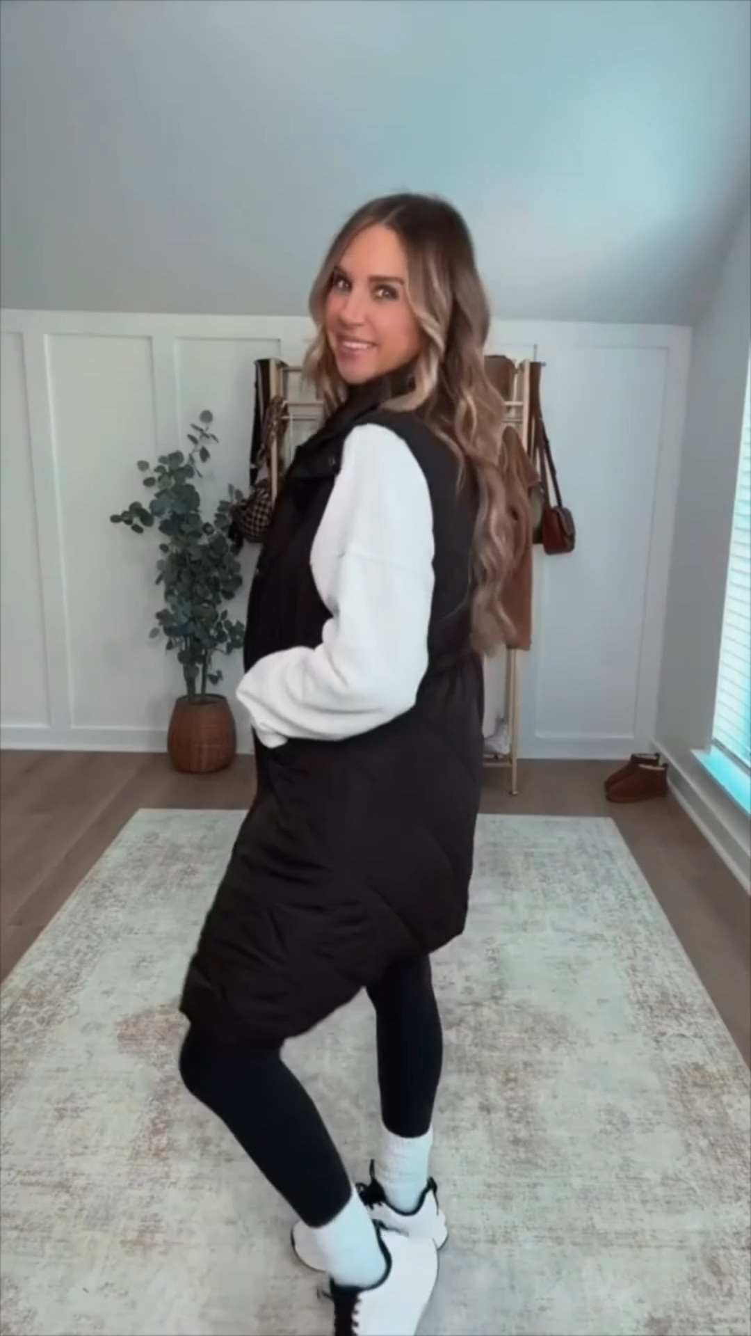 I would wear this outfit in different color ways every single day with zero regret! My favorite leggings, paired with the BEST pullover, styled with my favorite vest and walking shoes! It’s an outfit that looks designer but is all from Amazon!
I am 5’6 139lbs size small leggings, medium pullover, medium vest, shoes fit true to size  

 #LTKgrwm #LTKmomlife #LTKFindsUnder100