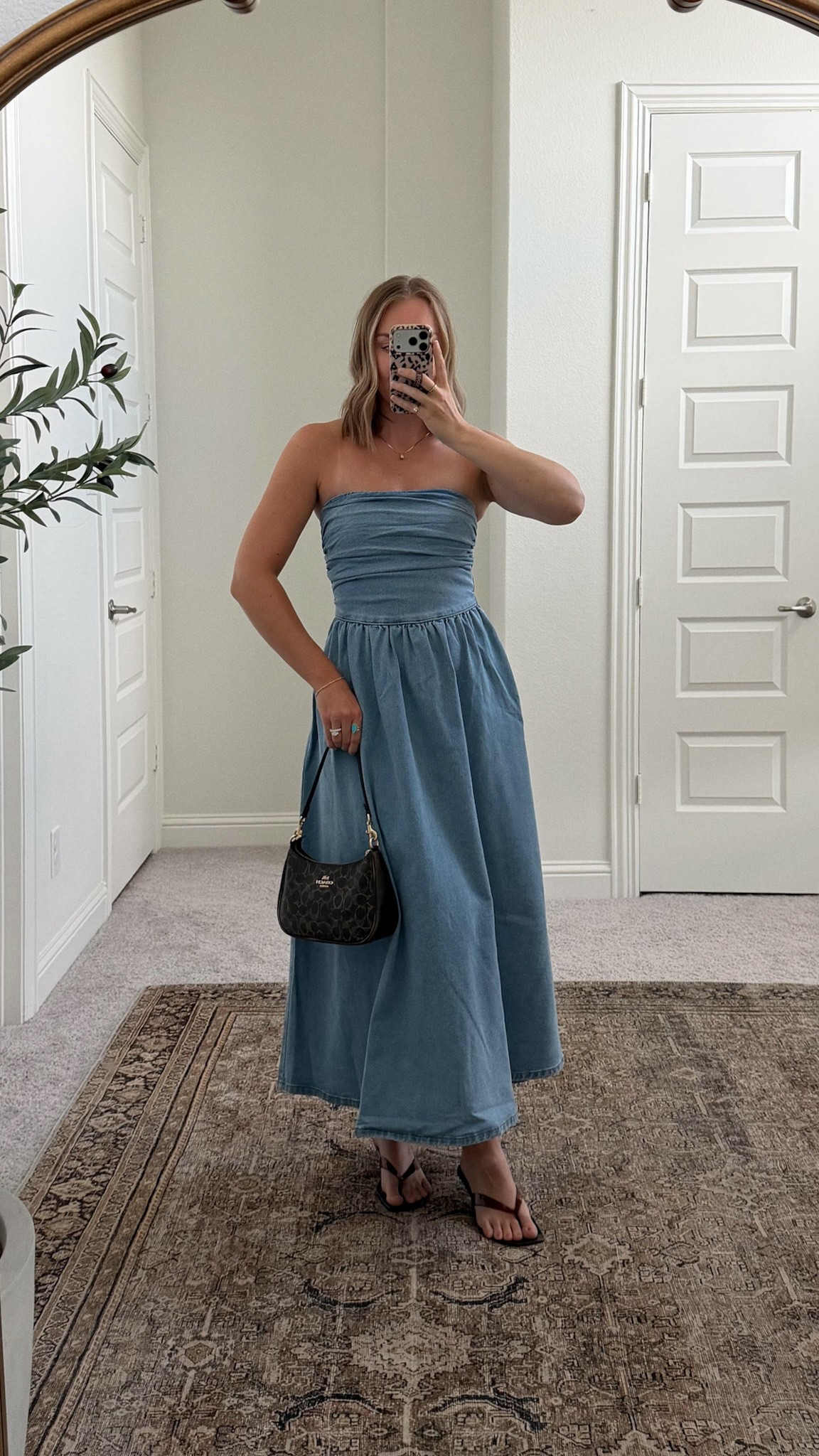 OOTN! This dress fits like a glove, size US6! Stretchy though for my bigger busted gals! #showpo 

Country concert outfit, denim dress, dinner outfit.

#LTKootd