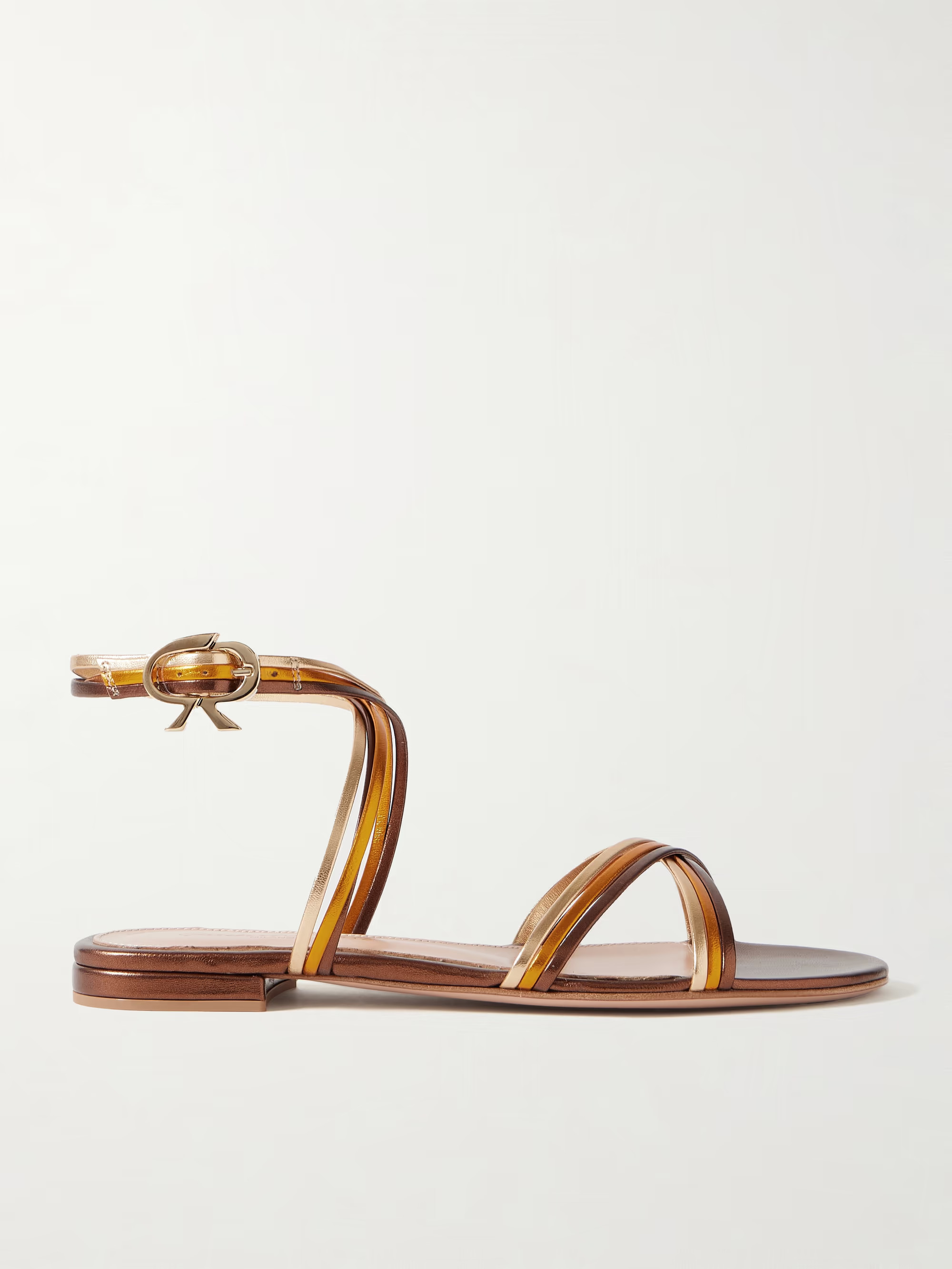Calissa metallic leather sandals | NET-A-PORTER (US)