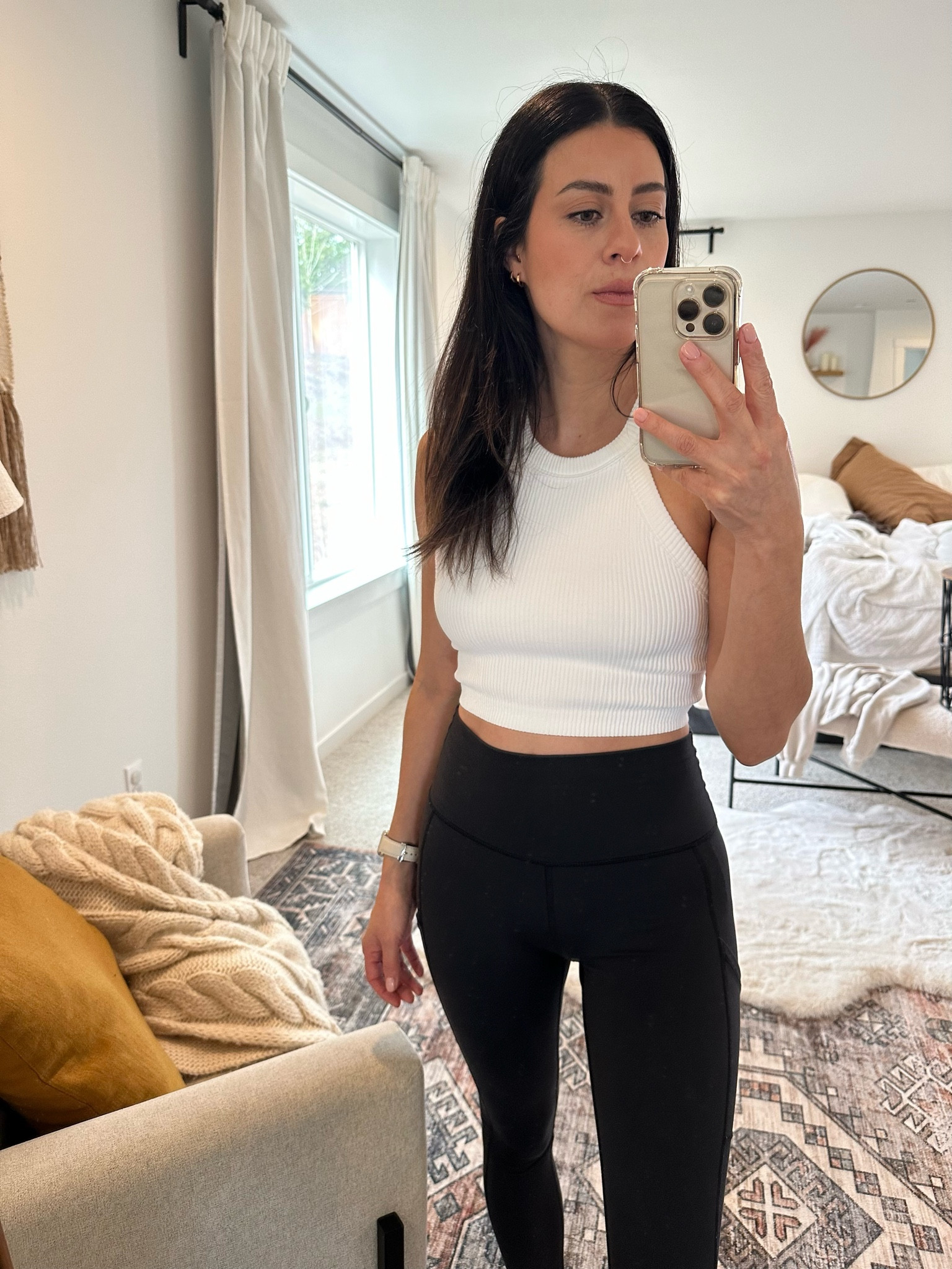 Why is motivating yourself to do the workout so hard? I know it helps me when the fit is cute// It's #aerie 24/7 for me, these leggings and ribbed bralette are my current favorites-- top is on sale, wearing Small in both. 

#LTKsalealert #LTKfit #LTKSeasonal