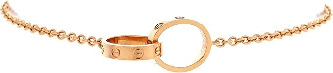 Amazon.com: Cartier, Pre-Loved Love Interlocking Bracelet 18K Rose Gold, Rose Gold : Amazon Luxur... | Amazon (US)