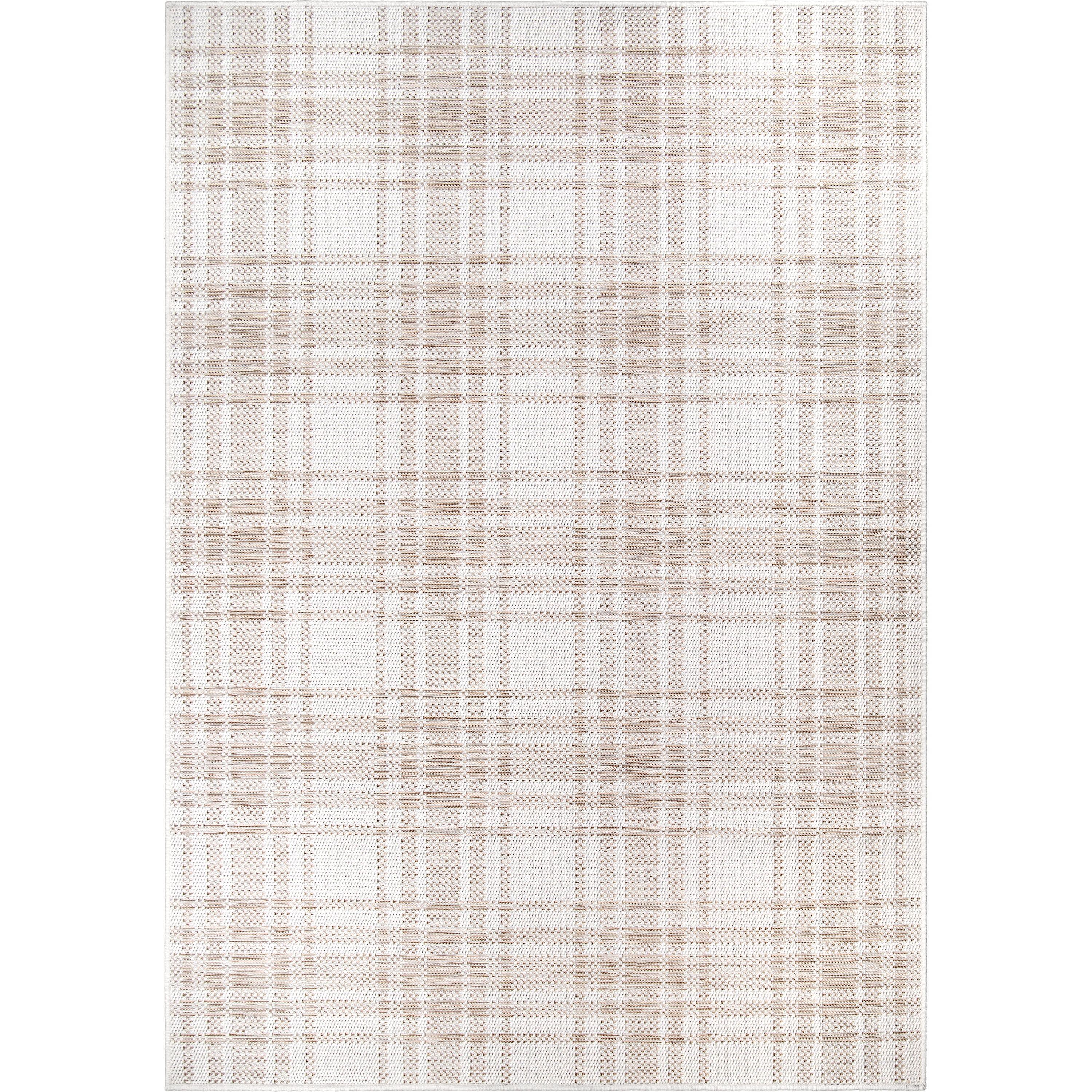 My Texas House Hampshire Plaid 8 X 10 Driftwood Reversible Outdoor Rug | Walmart (US)