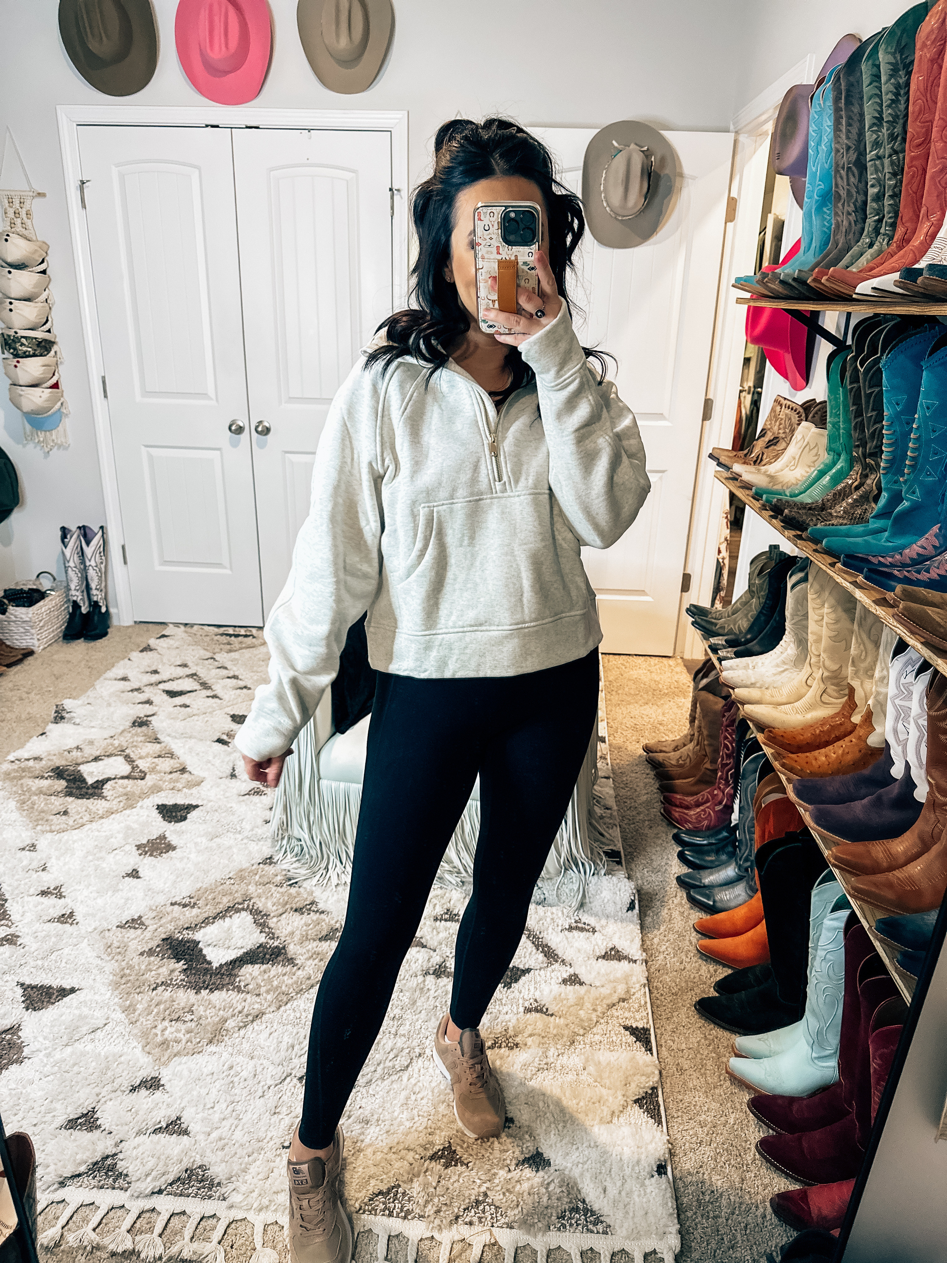 1/4 zipper sweatshirt look for less for Lulu and I’m in a medium- outfit is from Amazon 

#LTKStyleTip #LTKActive #LTKFindsUnder50