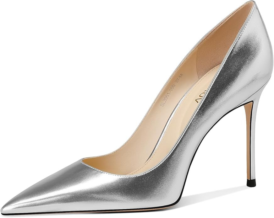 Women's High Heel Pumps Elegant Stiletto Heels with Cushioned Insole for Party and Office Comfort... | Amazon (US)