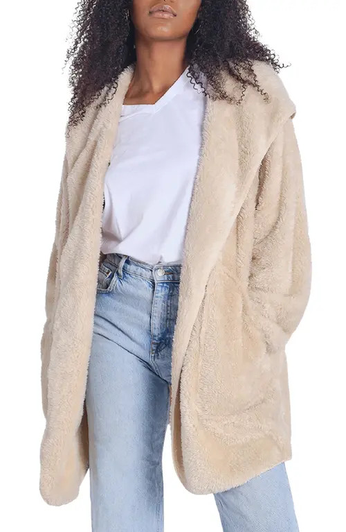 UnHide Shleepy Hooded Fleece Wrap in Beige Bear at Nordstrom, Size Large | Nordstrom