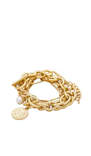 Amber Sceats x REVOLVE Lola Bracelet Set in Metallic Gold. | Revolve Clothing (Global)