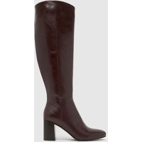 schuh Devlin Knee High Boots in Burgundy | Schuh