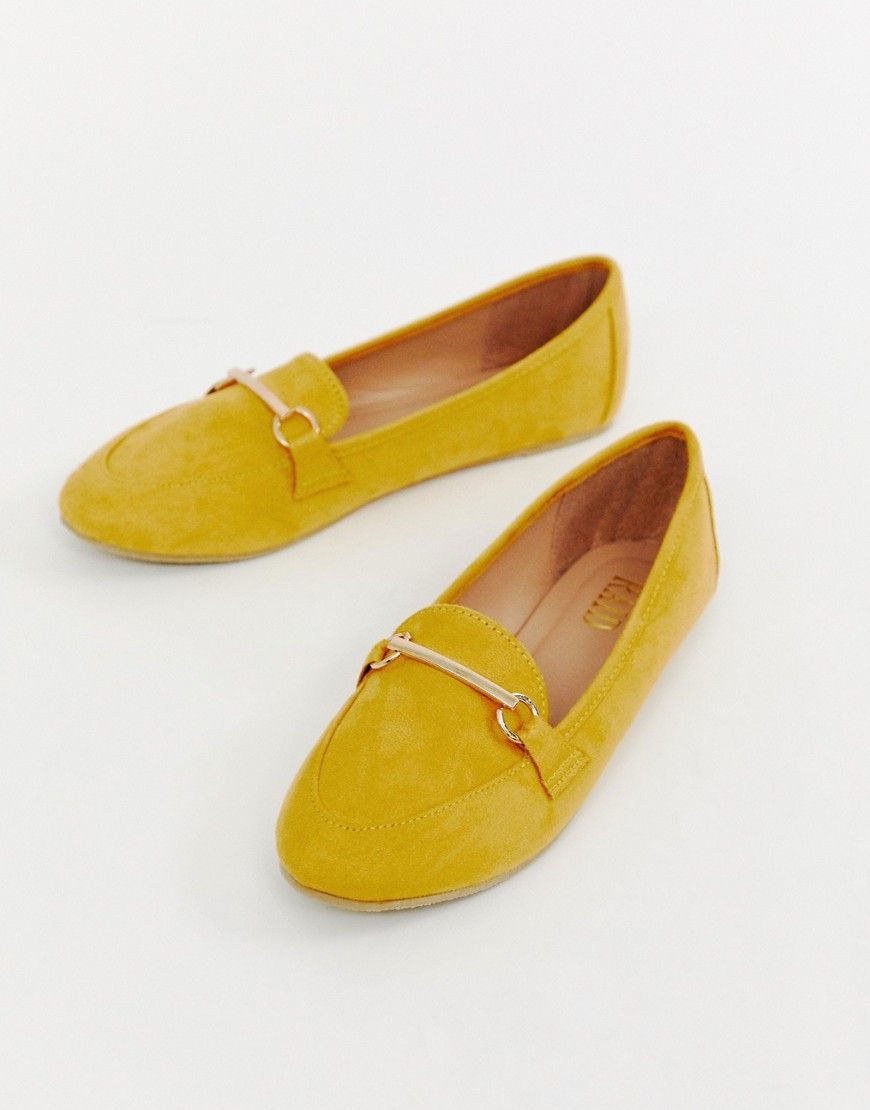 RAID Viera mustard snaffle detail flat shoes - Yellow | ASOS US