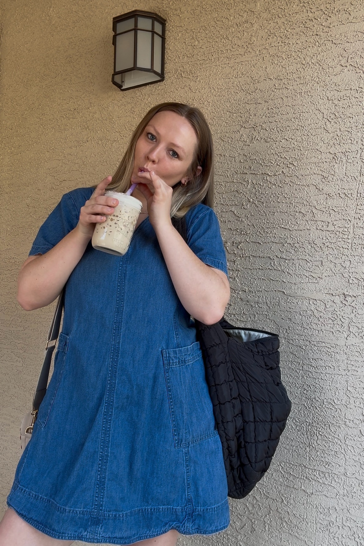 Basic denim dress, easy throw on and go outfit!

#LTKWorkwear #LTKSeasonal #LTKSaleAlert