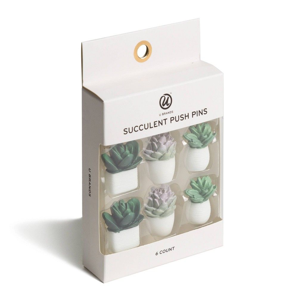 6ct Succulent Push Pins - U-Brands | Target