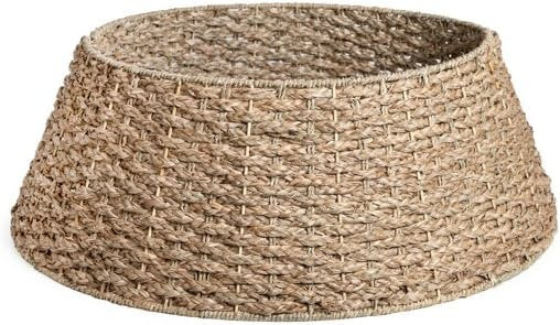 Natural Seagrass Christmas Tree Collar - Fits Around a Tree up to 8 Ft - Rustic or Beach Theme Tr... | Amazon (US)
