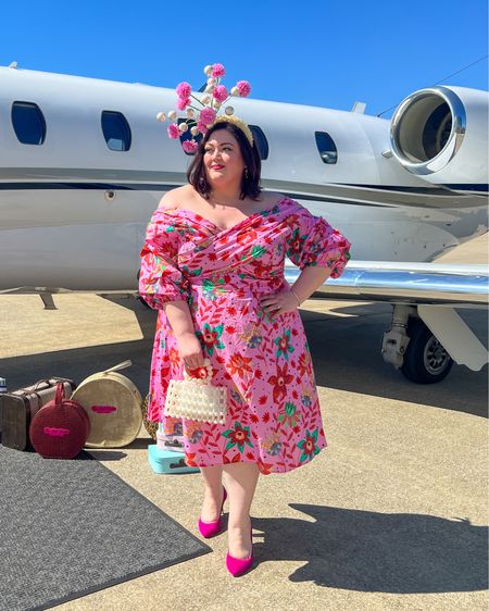 It’s time for the Kentucky Oaks - the day before the Derby. The fillies run for the lilies today, so the theme is pink 🌸🌷
This is an old plus size off the shoulder dress - I linked current similar items as best as I could. The star is the pink and white fascinator. A complete dream outfit! 

#LTKSeasonal #LTKcurves