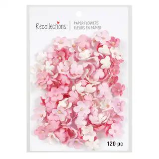 Pink Paper Flowers by Recollections™, 120ct. | Michaels | Michaels Stores