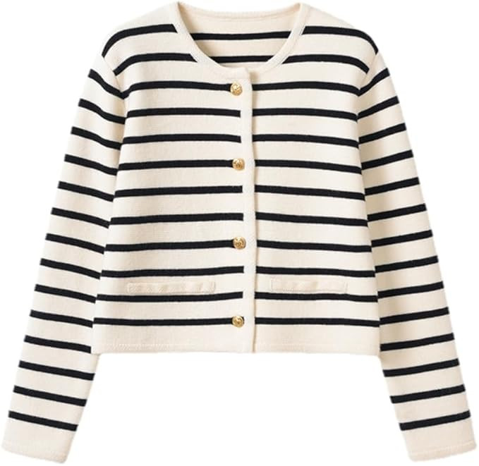 Old Money Aesthetic Clothing Women Striped Cardigan Fall Cardigans for Women 2023 Striped Sweater... | Amazon (US)