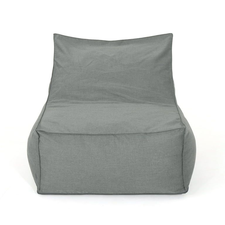 GDF Studio Tulum Outdoor Weather Resistant Fabric Bean Bag Lounger, Dark Grey | Walmart (US)