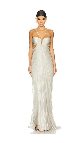 Maria Lucia Hohan Letitia Gown in Ivory. - size 34/0 | Revolve Clothing (Global)
