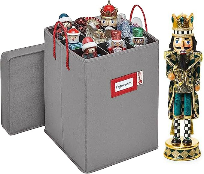 Christmas Nutcracker and Figurine Collectible Storage Box - Stores Up to 9-16" Tall Nutcrackers, ... | Amazon (US)