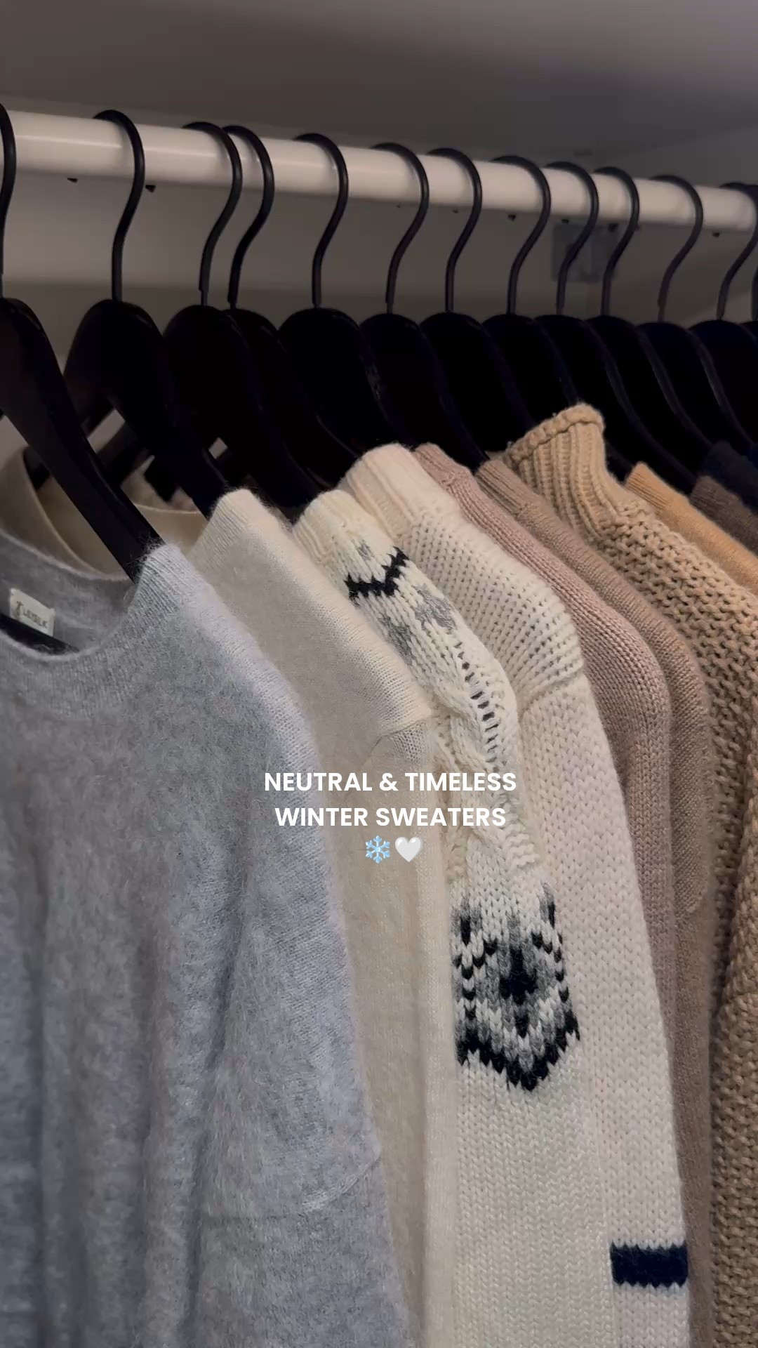 Neutral & timeless fall, winter and spring sweaters I collected over the years. Low, medium and luxe budget options below..

BTW, I don’t ever hang my sweaters, folding is best to preserve the fit and take care of the fabric.

- Lilysilk Brushed Cashmere Pullover Sweater in light grey 
- Quince Mongolian Cashmere Crewneck Sweater in Ivory and in Brown
- Lilysilk Faire Isle Crewneck Sweater in Tan and in Black
- La Ligne Mini Marin Sweater in Cream/Navy
- Abercrombie & Fitch The A&F Madeline Crew Sweater in Sand
- ARITZIA Isabelle Wool Cashmere Sweater in Black and also own it in Nomade Taupe
- Amazon  Oversized Turtleneck Chunky Knit Sweater
- J.Crew Cashmere Shrunken Crewneck Sweater in Heather Stone 
- Naadam The Original Cashmere 
Sweater in Black

#fallsweater #wintersweater #springsweater #sweater  #woolsweater #brushed #cashmere #cashmeresweater #grey #ivory #camel #brown #black #winter #casual #cozy #knit
#alpine #fairisle 

#LTKSeasonal #LTKActive #LTKTravel