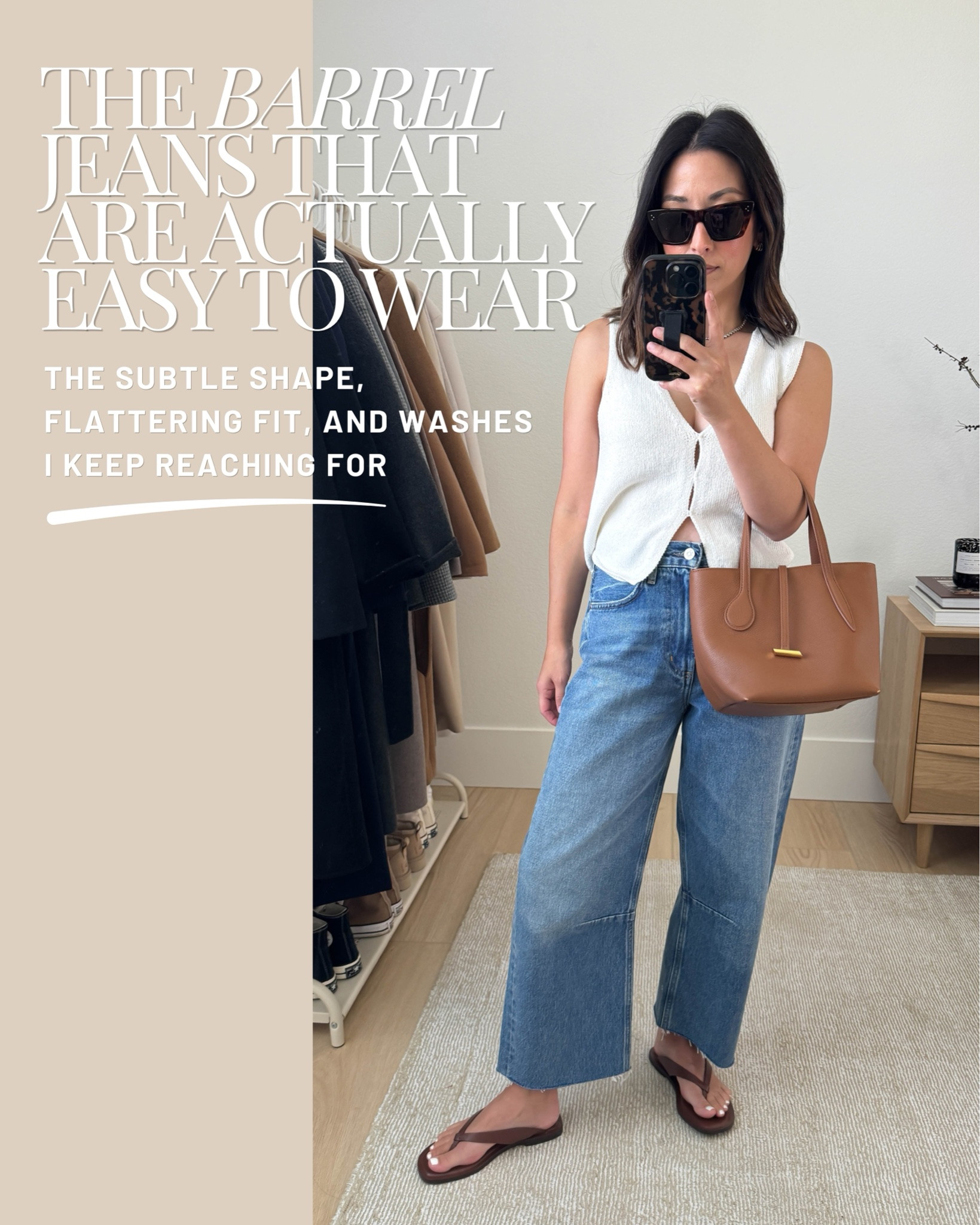 The kind of jeans that instantly make outfits feel more intentional. I love that these still feel relaxed and comfortable, but the shape gives outfits a little more structure and balance.

Look 1: 
Aritzia top small
Citizens of Humanity Miro jeans 24 - cut hems.
Everlane sandals 5 - sold out, linked similar.
Liffner bag - old, linked similar.

Look 2:
Citizens of Humanity barrels petite 25 
Everlane tee medium 
J.crew cashmere tee medium 
Reformation flats 5 
Polo Ralph Lauren hat 
The Row tote - small 
Dorsey James necklace 15” 
Electric Picks earrings

Look 3:
Aritiza interlock tee medium
Dragon Diffusion triple jump small
Amazon jelly flats 5

Look 4:
Aritzia top small
Citizens of Humanity Miro jeans 24 - cut hems.
Tkees Phoebe sandals 5 
J.crew clutch 
Celine sunglasses 
Electric Picks earrings 
Electric Picks bezel necklace

Look 5:
Tuckernuck stripe tee xs 
Everlane cotton sweater xs 
Citizens of Humanity Miro jeans 25 petite 
Loeffler Randall flats 5.5 
The Row bag navy small - linked similar 
Celine sunglasses 
Dorsey James necklace 15" 
Electric Picks Daphne hoops

Look 6:
Zara top small - sold out in white, linked similar.
Citizens of Humanity Miro jeans 25 petite 
Loeffler Randall mesh flats 5 
The Row bag medium - linked similar.
Celine sunglasses 
Dorsey James necklace 15" 
Electric Picks Daphne hoops

Look 7:
AYR shirt xs
Citizens of humanity Miro jeans petite 25 
Marc Fosher flats 5 - run big. 
Quince cashmere sweater xs 
Sezane Milo bag - color is old, linked similar. 
Celine sunglasses 
Electric Picks earrings 
Dorsey James necklace 15"

#LTKPetite