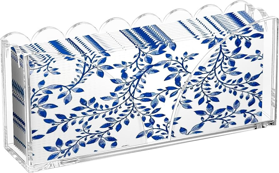 Acrylic Guest Towel Holder Scalloped Tray for Bathroom Clear Waterproof Disposable Paper Hand Tow... | Amazon (US)