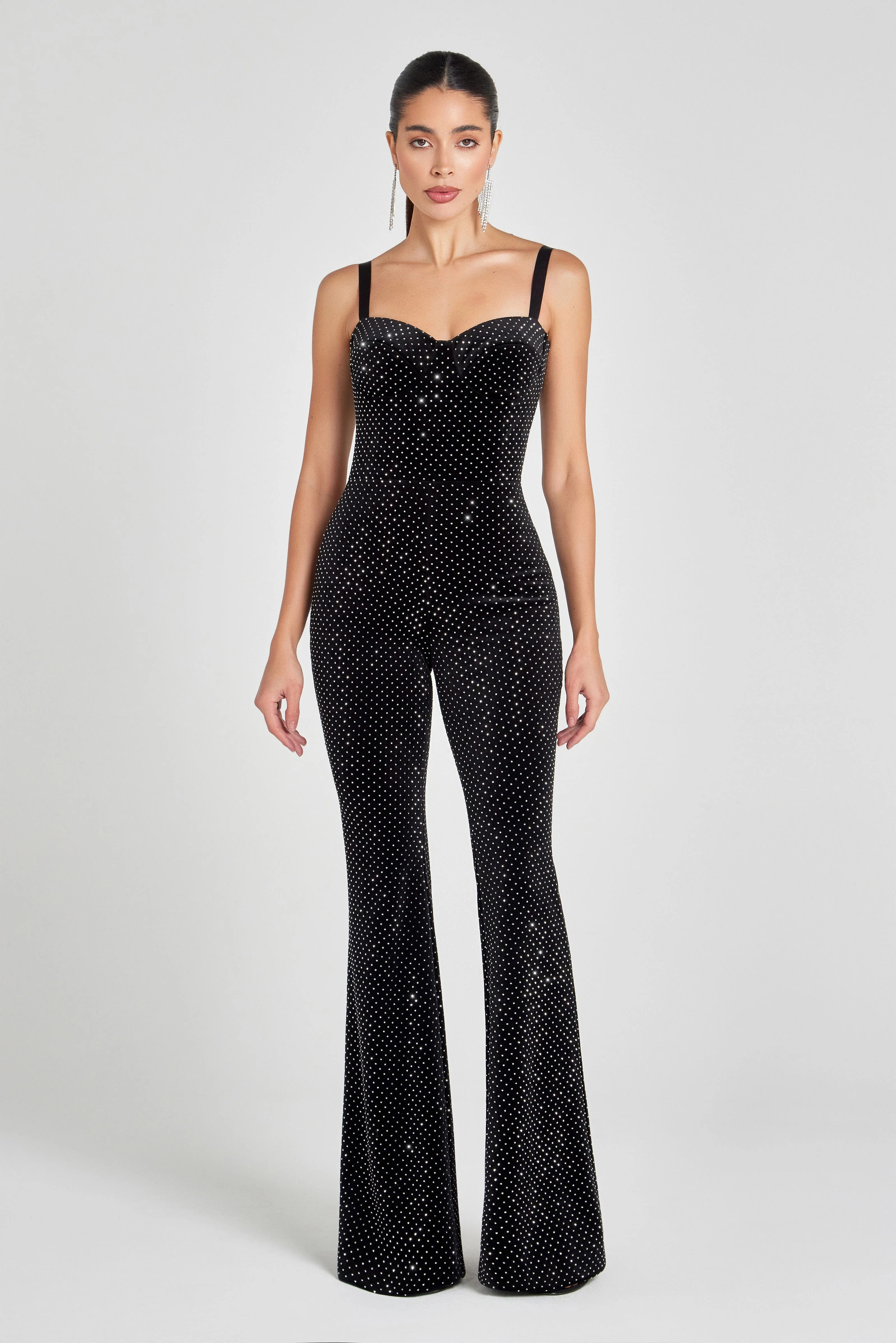 Roxanne Black Jumpsuit | Nadine Merabi