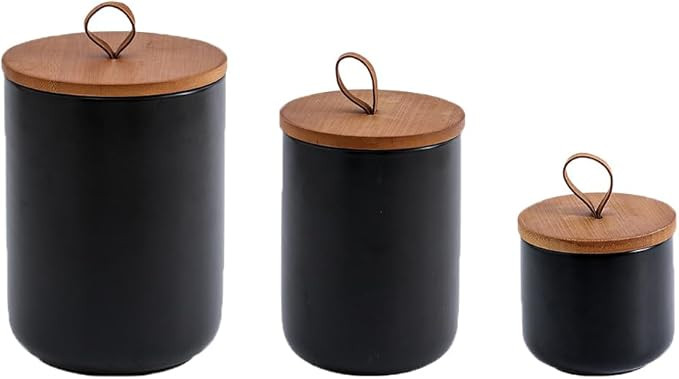 MilkyWay Ceramic Food Storage Jar, Storage Canisters with Airtight Seal Bamboo Lid Modern Design ... | Amazon (US)