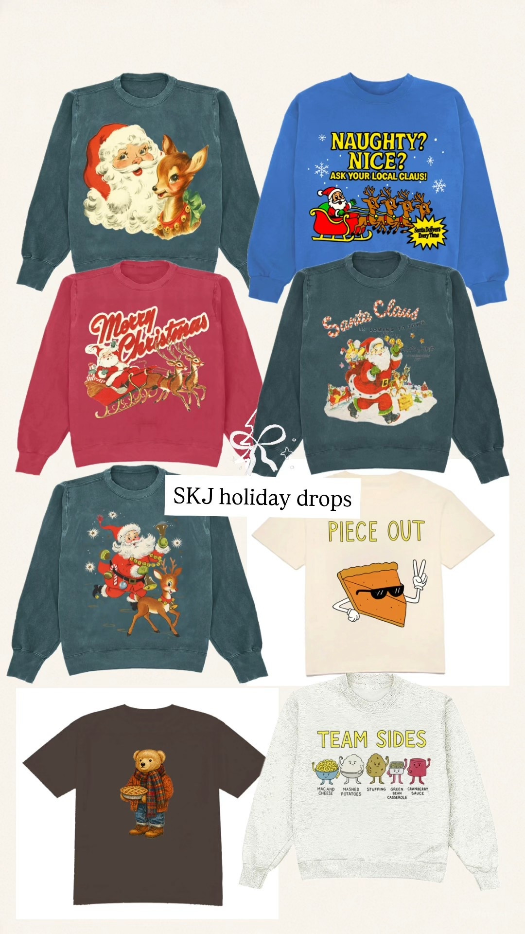 From pie to Kris Kringle 🎅🥧
Obsessed with these new graphic crews and tees from @shopkristinjones ￼ — they nail the cozy nostalgia vibe every season. Linking my favorite holiday sweatshirts, Thanksgiving tops, and festive graphic tees for your comfy holiday wardrobe ✨

LTK Keywords:
Thanksgiving sweatshirt, holiday crewneck, Christmas graphic sweatshirt, cozy holiday outfit, retro Santa sweatshirt, vintage Christmas sweatshirt, Shop Kristin Jones, cute graphic tee, holiday loungewear, Thanksgiving outfit, Christmas outfit inspo


#LTKGiftGuide #LTKHoliday

#LTKSeasonal