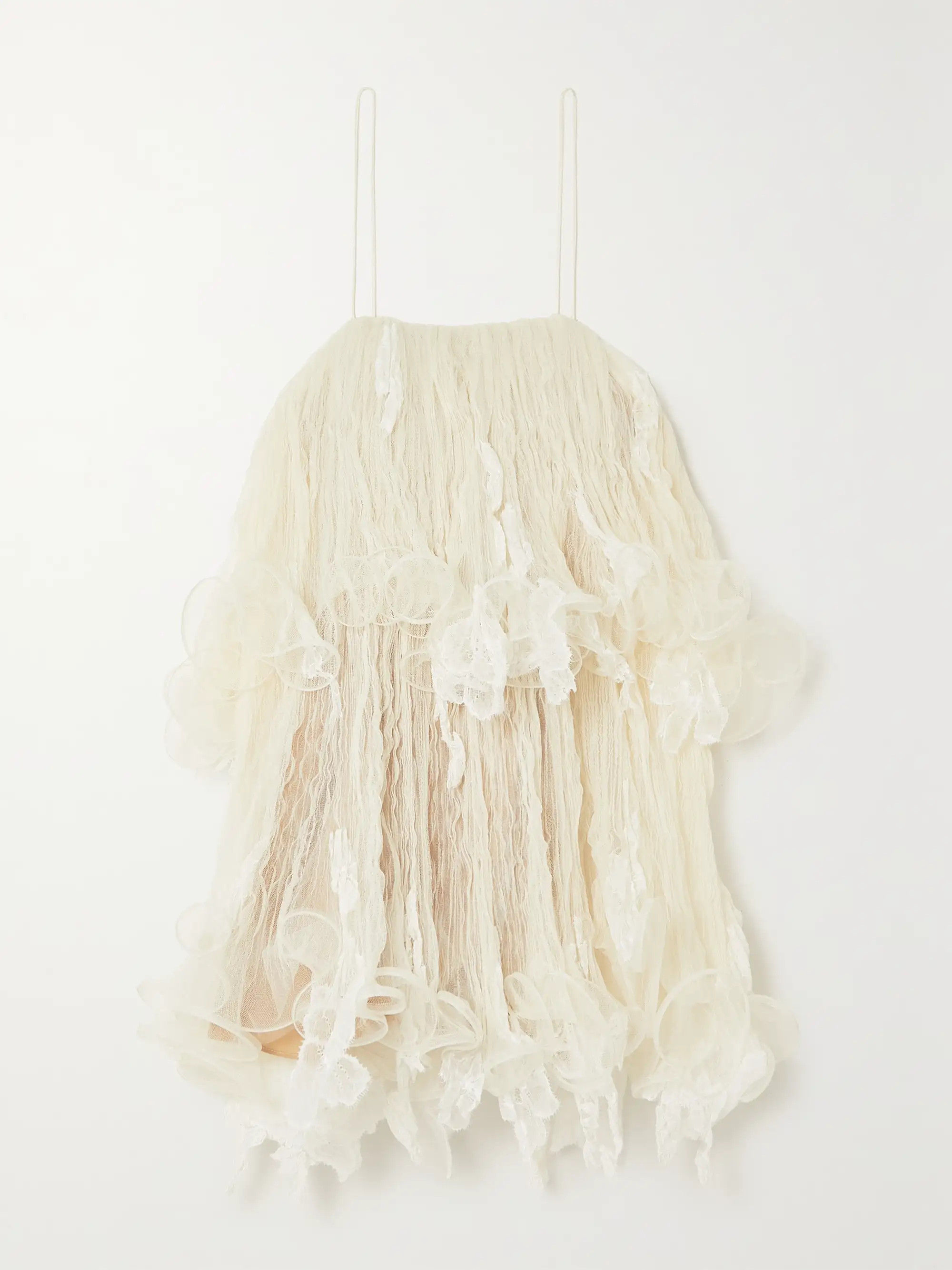 Wendell tiered ruffled lace and tulle mini dress | NET-A-PORTER (US)
