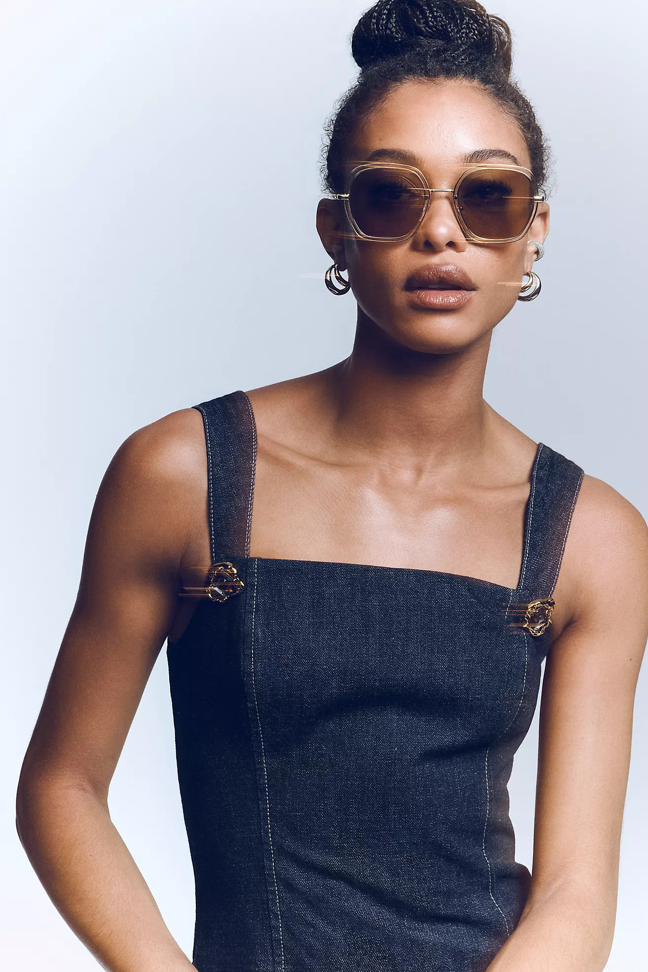 I-SEA Double Frame Square Sunglasses | Anthropologie (US)