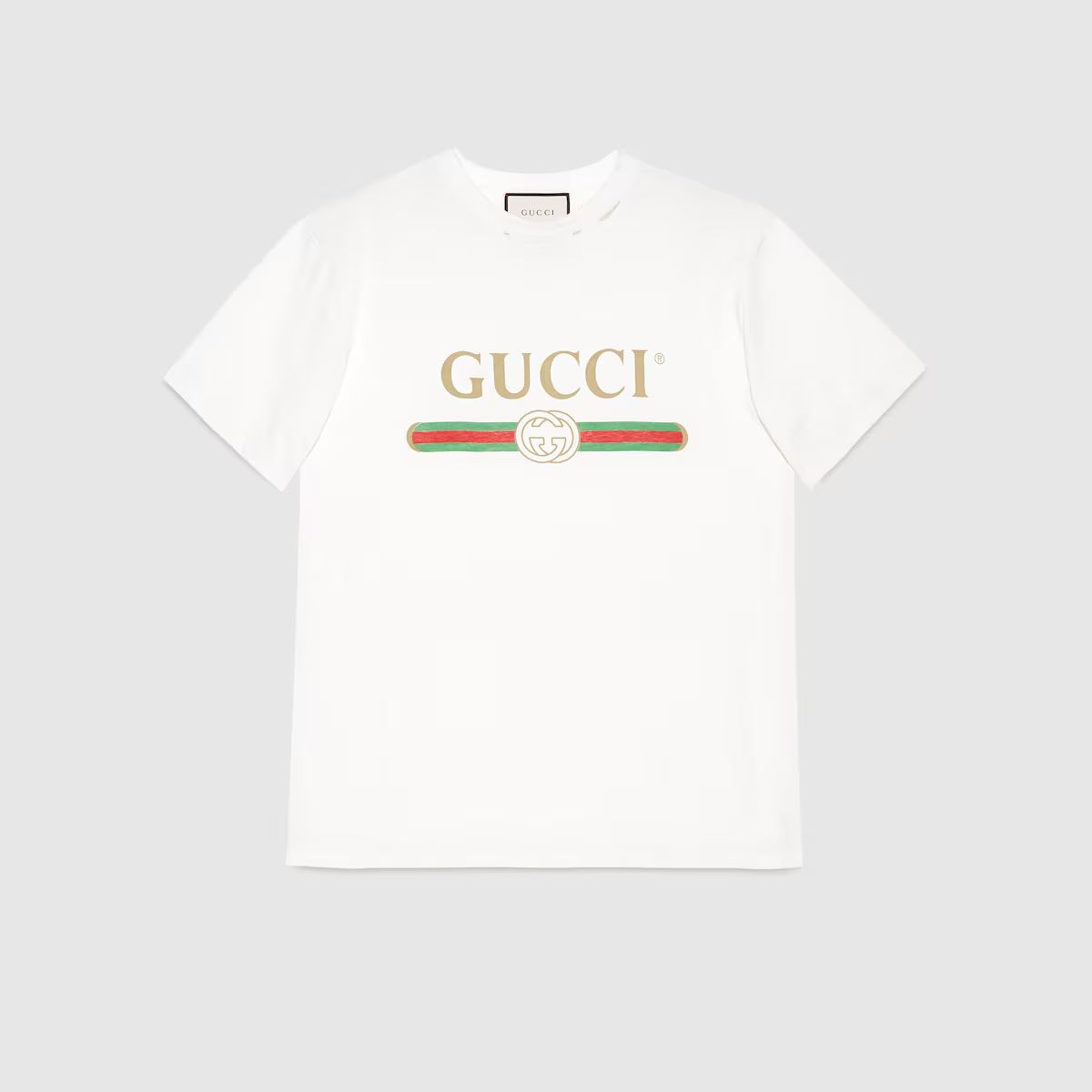 Oversize T-shirt with Gucci logo | Gucci (US)