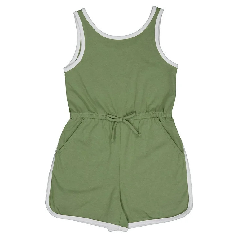 Wonder Nation Girls Play Romper, Sizes 4-18 & Plus | Walmart (US)