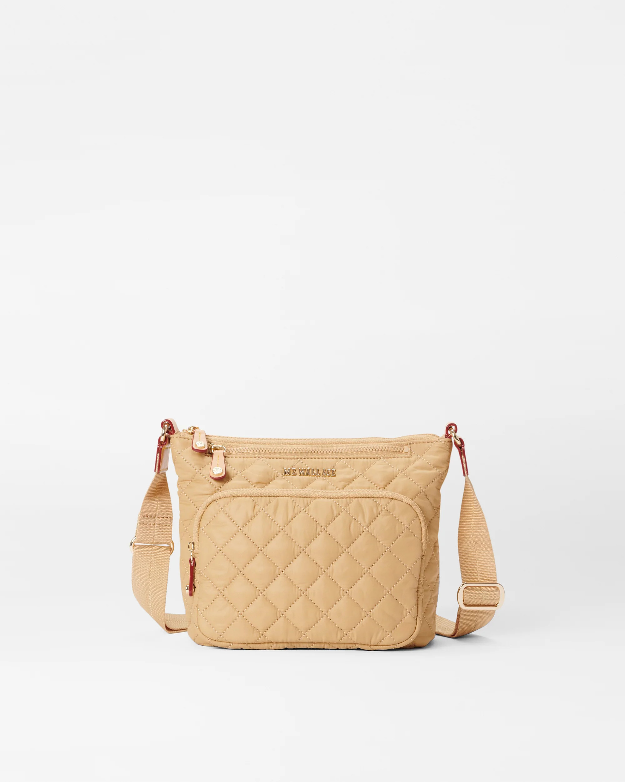 Deluxe Metro Scout Quilted Crossbody Bag in Camel | MZ Wallace | MZ Wallace