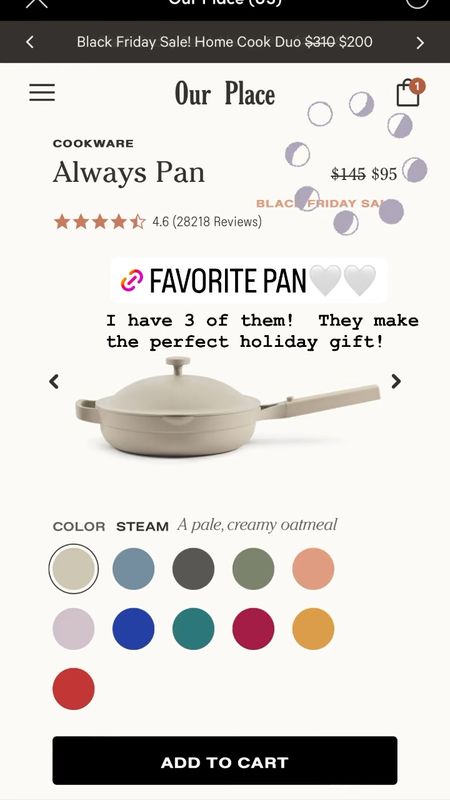 My favorite pan-  perfect as a Christmas gift 

Always pan- our place - kitchen tools - kitchen pan - kitchen finds - black
Friday - Black Friday sale - Christmas - Christmas gift - gifts for her - gifts for him - 

Follow my shop @styledbylynnai on the @shop.LTK app to shop this post and get my exclusive app-only content!

#liketkit 
@shop.ltk
https://liketk.it/3U9oQ

Follow my shop @styledbylynnai on the @shop.LTK app to shop this post and get my exclusive app-only content!

#liketkit 
@shop.ltk
https://liketk.it/3Ul5R

Follow my shop @styledbylynnai on the @shop.LTK app to shop this post and get my exclusive app-only content!

#liketkit #LTKhome #LTKunder100 #LTKHoliday #LTKHoliday #LTKGiftGuide #LTKCyberweek
@shop.ltk
https://liketk.it/3VE8O

#LTKCyberweek